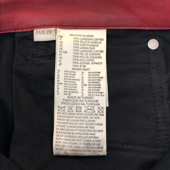 DIESEL Black leather pants - Picture 4 of 10